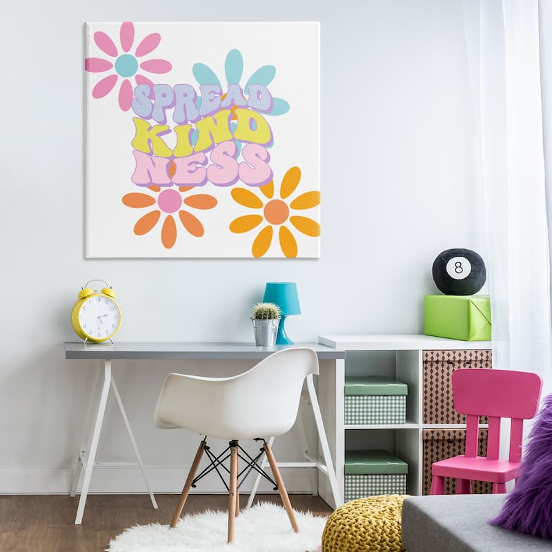Stupell Groovy Spread Kindness Canvas Wall Art Design By Jesse Keith