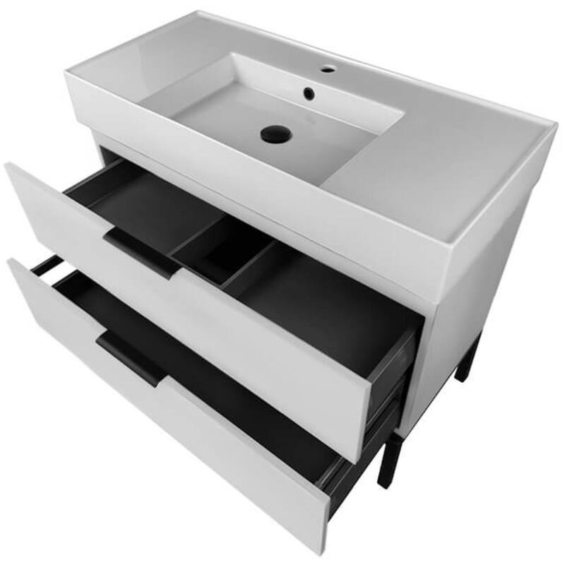 Nameeks Derin-4018 Derin 40" Free Standing Single Basin Vanity Set