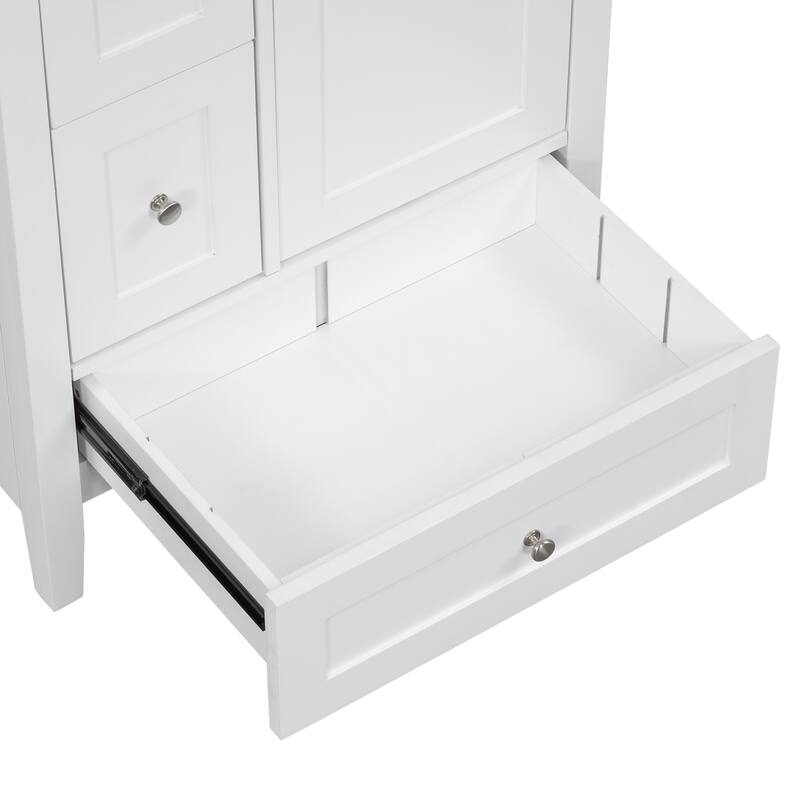 24-Inch Bathroom Vanity with Storage, Adjustable Shelf