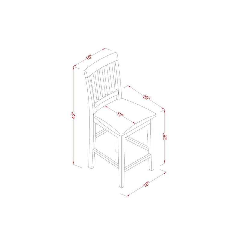 Counter Height Dining Set - 5 Piece Modern Dining Table & Chairs