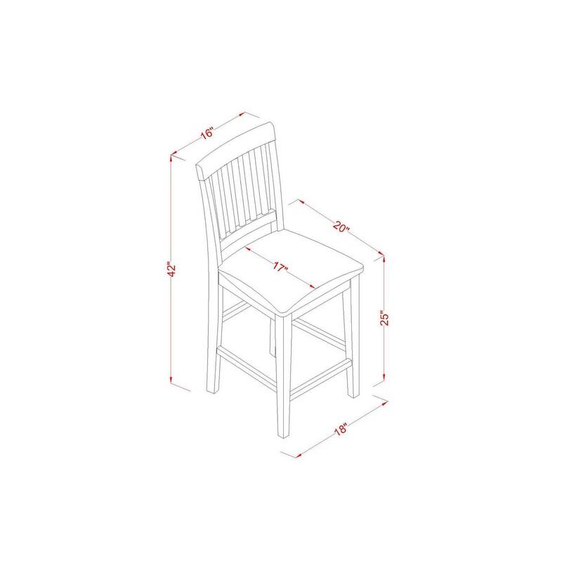 Counter Height Dining Set - 5 Piece Table & Chair Set - Modern Kitchen Table with Chairs