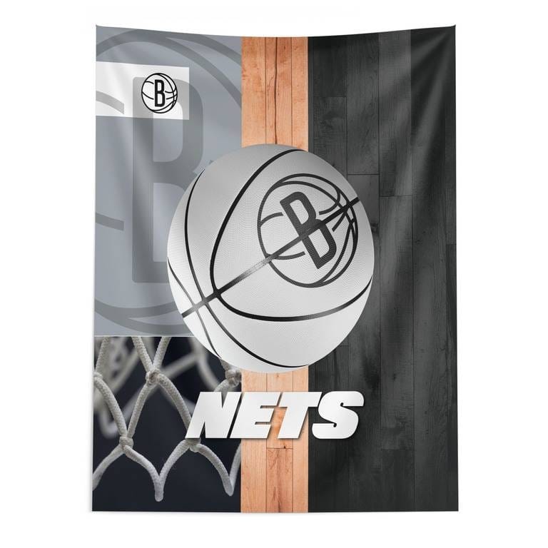 NBA Powerball Printed Wall Hanging - 50" x 60" - Brooklyn Nets