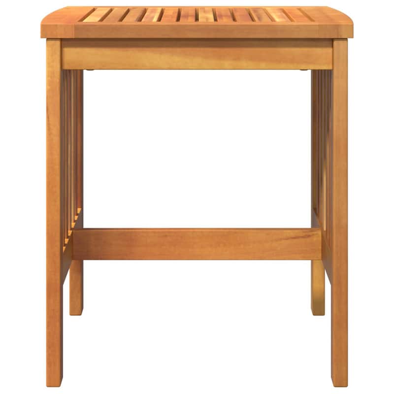 vidaXL Garden Side Table Brown 45x45x50 cm Solid Acacia Wood - 17.7 x 17.7 x 19.7