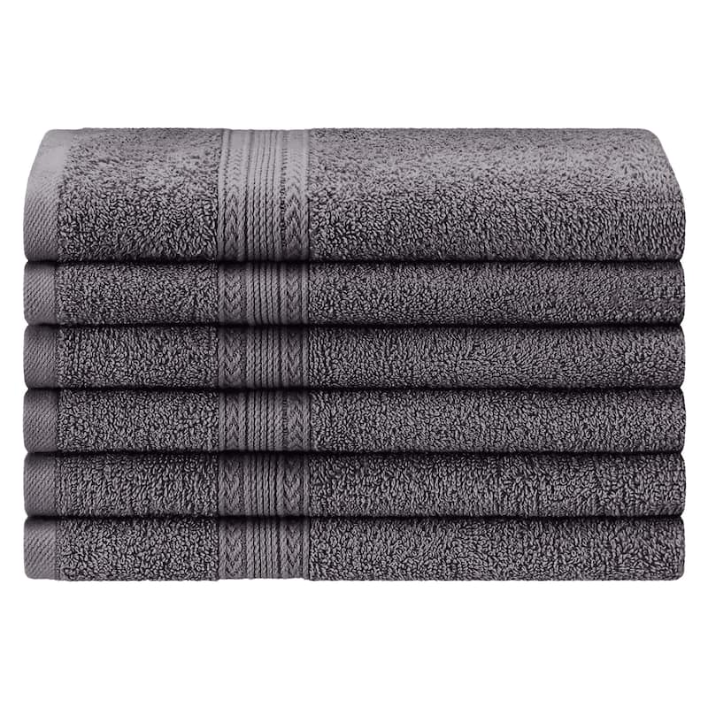 Eco-Friendly Sustainable Cotton Hand Towel by Superior (Set of 6)