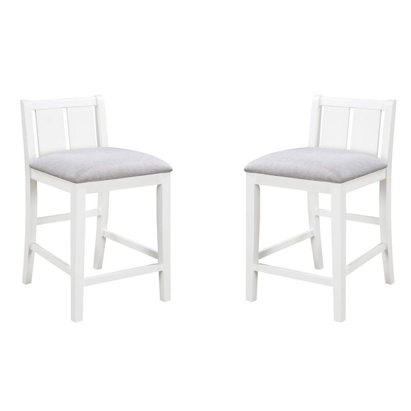 3-Piece Counter Height Dining Table with Shelves and 2 Chairs