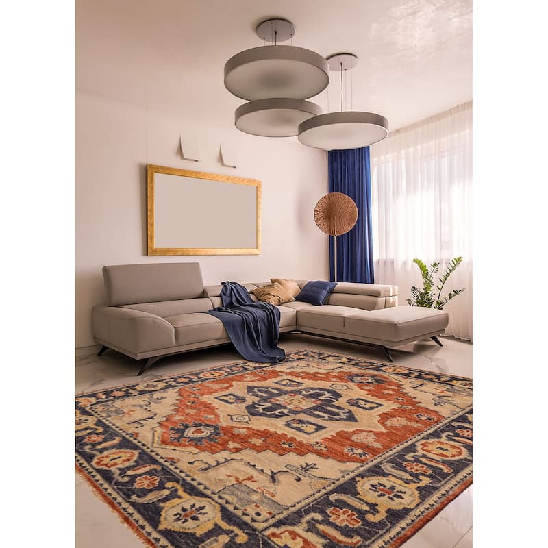 ECARPETGALLERY Hand-knotted Jules Serapi Dark Copper Wool Rug - 8'0 x 9'10