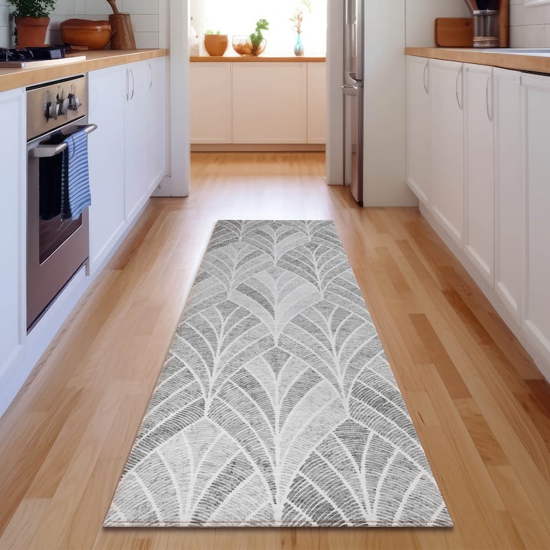 Premium Washable Super Soft Chic Mosaic Mayfield Rug - Gray - 2' 3" x 7' 6"