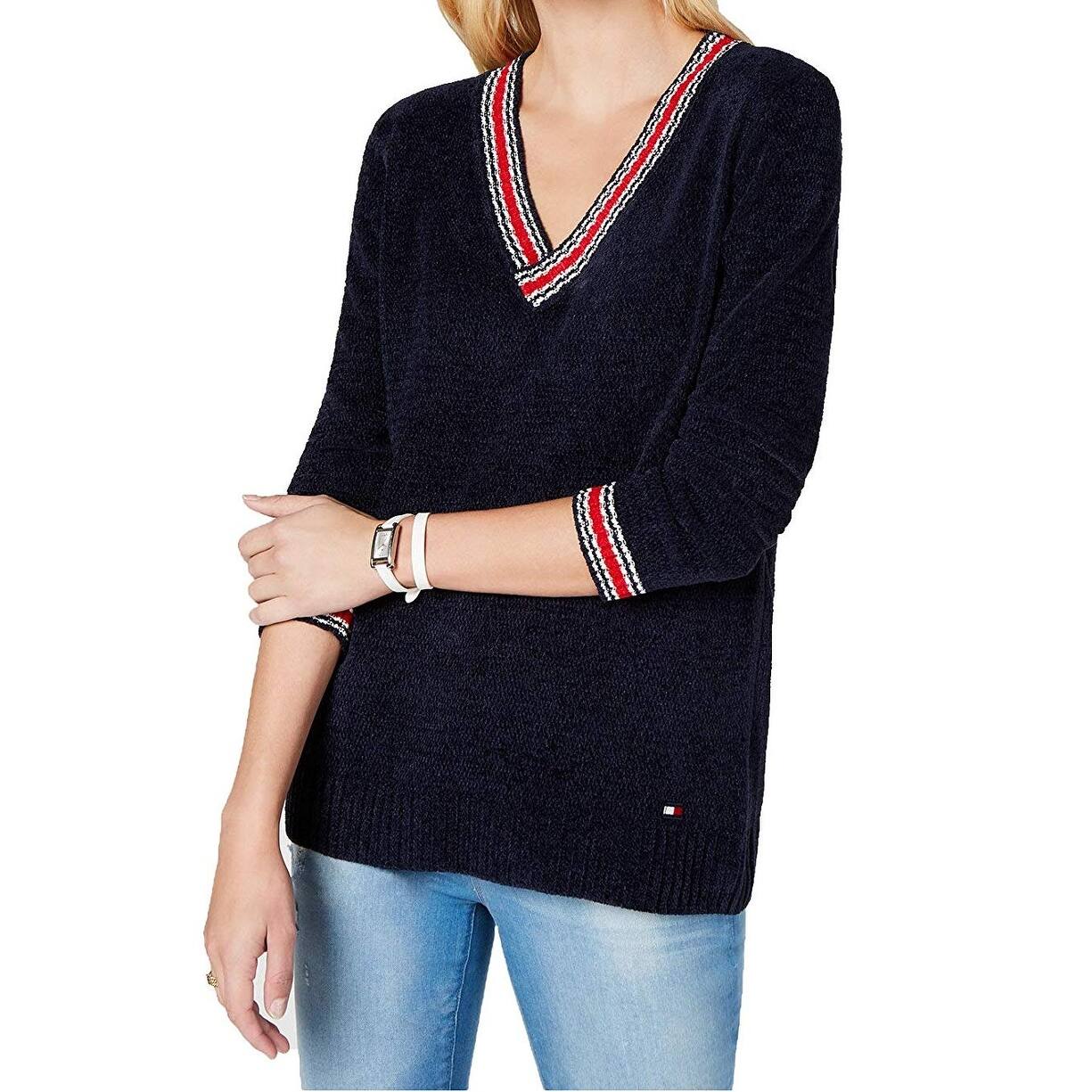 tommy hilfiger blue sweater women's