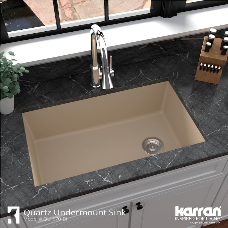Karran Undermount Quartz Single-bowl Kitchen Sink