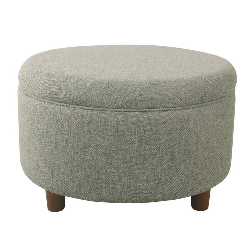 HomePop Round Storage Ottoman