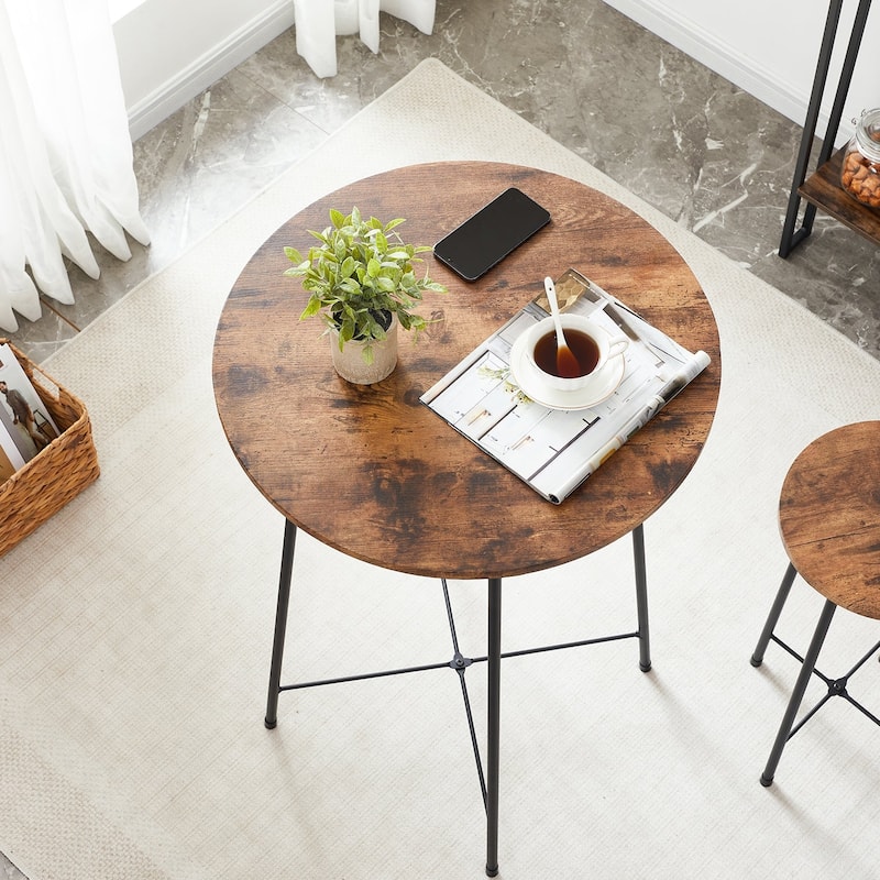 Taomika, Bistro Pub Table Round Dining Table-Brown/Black/Coffee/Maple Color-Four Colors