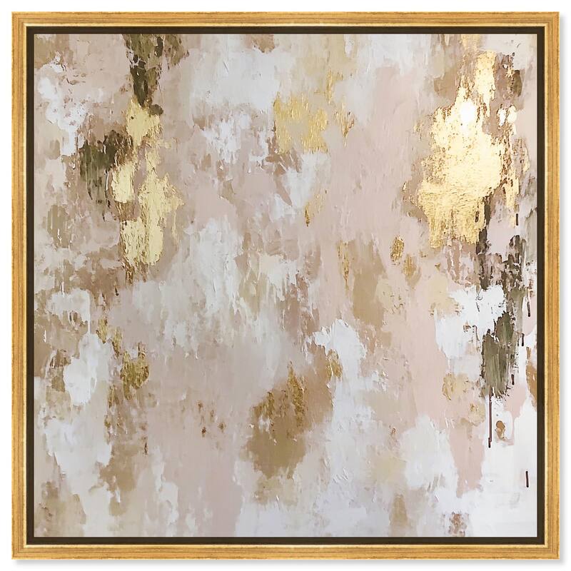Golden Glimmer Gesture I Canvas by Art Remedy - Gold - 40" x 40"