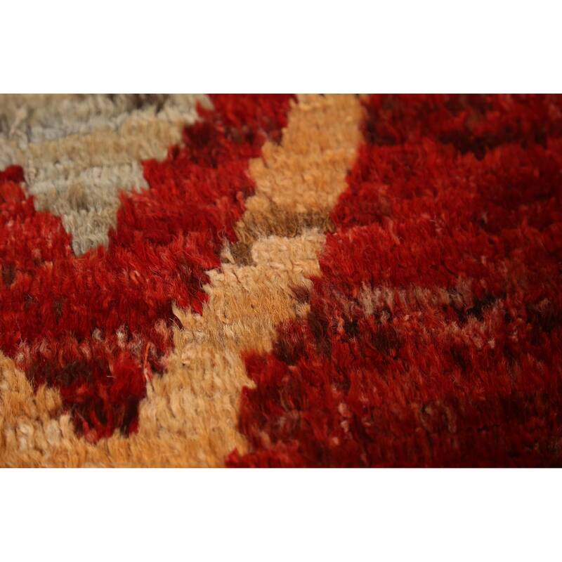 Moroccan Oriental Runner Rug Handmade Hallway Wool Carpet - 3'6" x 13'5"