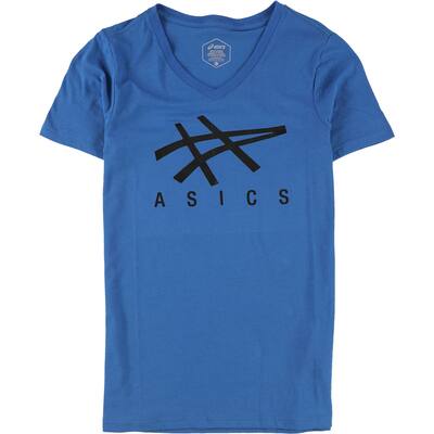 Asics Womens Stripe Logo Graphic T-Shirt