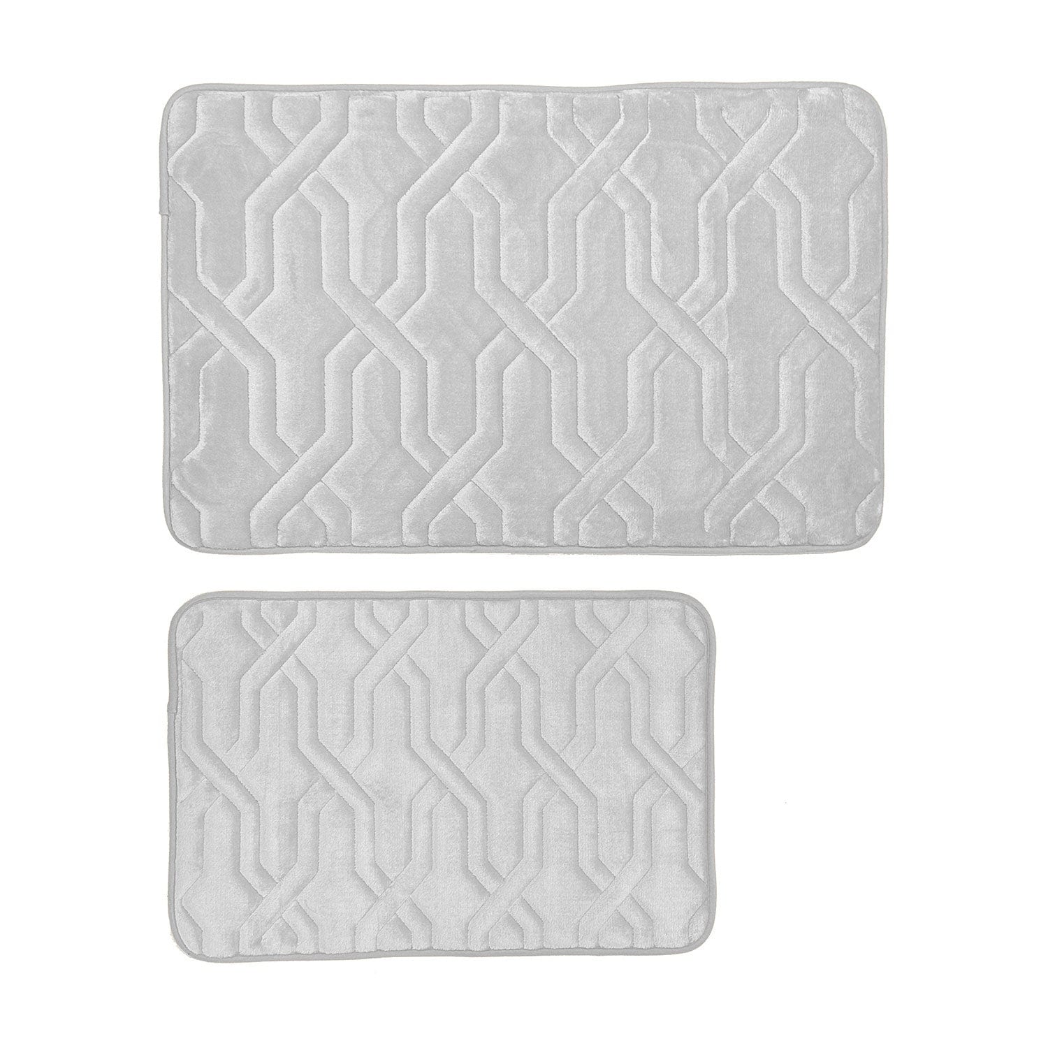 Truly Soft Memory Foam 2-pc. Bath Rug Set Grey 17x24 and 20x30