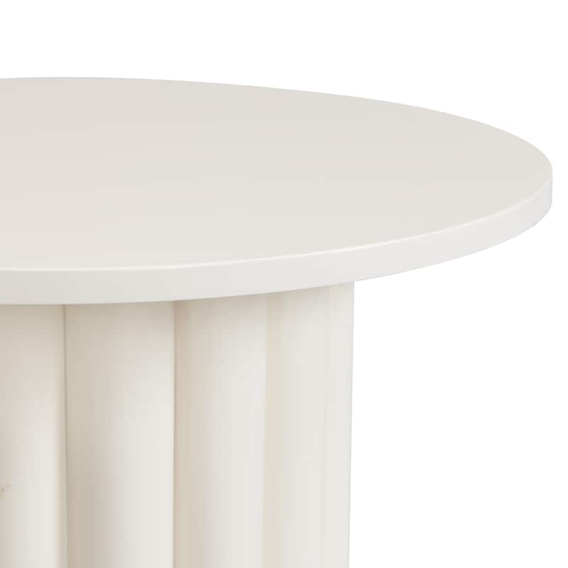 Modern Coffee Table Set of 2, Round Coffee Table with Cylindrical Leg Design and 1 End Table for Living Room