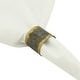 preview thumbnail 3 of 2, Galvanized Napkin Rings With Gold Rim (Set of 4) - Graphite