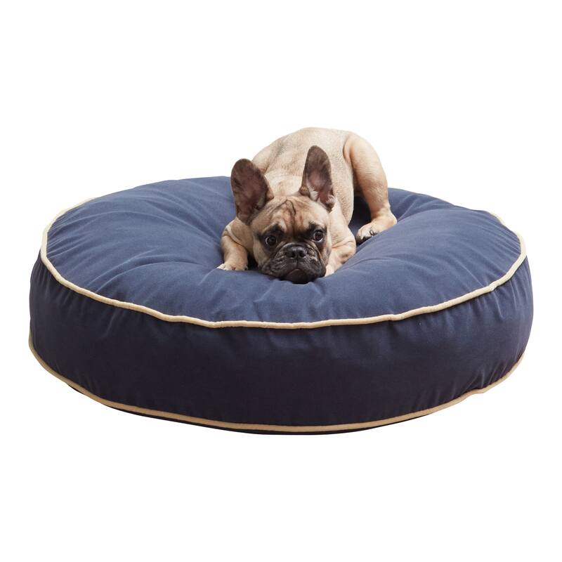 Scout Round Reversible Pillow Dog Bed - Small (30") - Denim