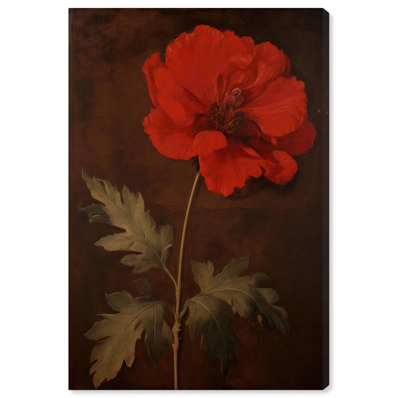 Flourish in Red I Canvas by Art Remedy, Gallery Wrapped - 36" x 54"