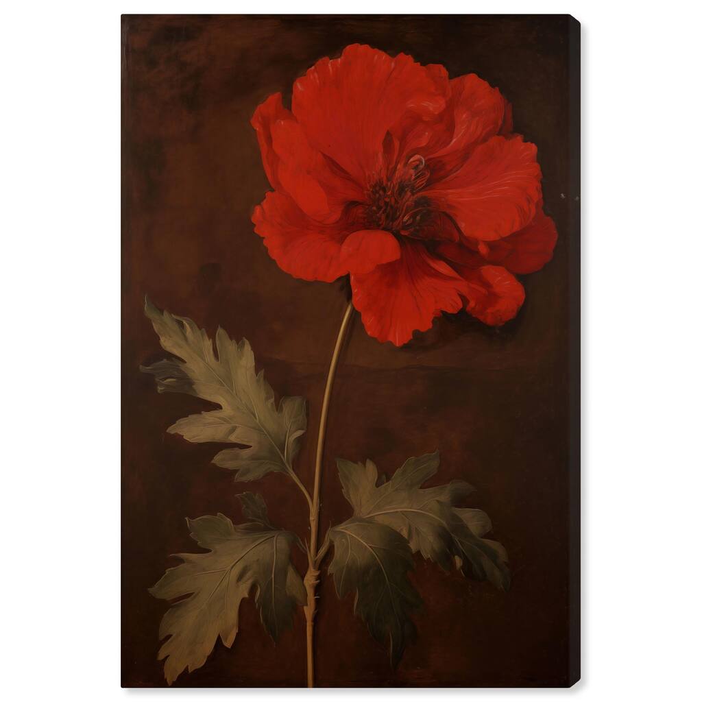 Flourish in Red I Canvas by Art Remedy, Gallery Wrapped