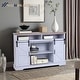 preview thumbnail 18 of 32, MAISON ARTS 52-Inch Farmhouse Sliding Barn Door TV Stand Sideboard Buffet Storage Cabinet