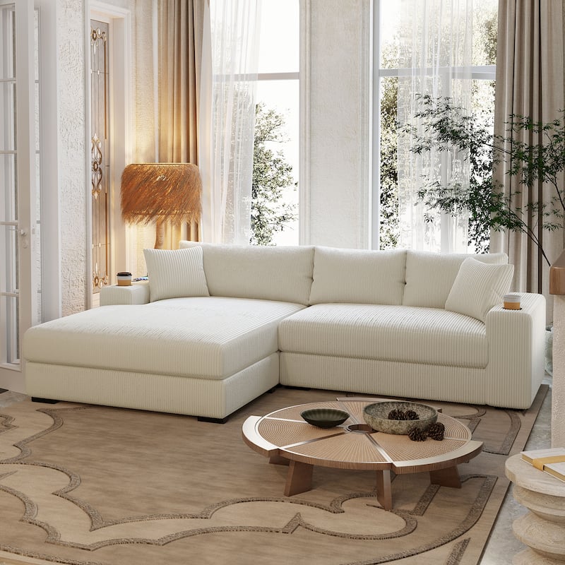 Christopher Knight Home - Trillium Fabric Sectional Sofa - Beige