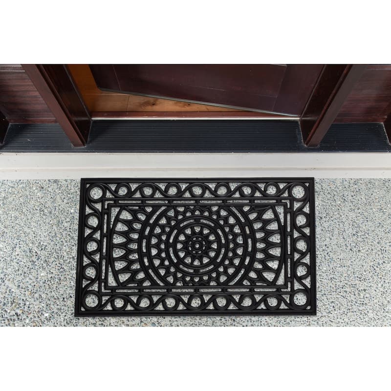DII Scroll Pin Rubber Doormat