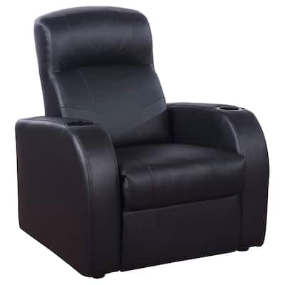 Cyrus Contemporary Upholstered Home Theater Black
