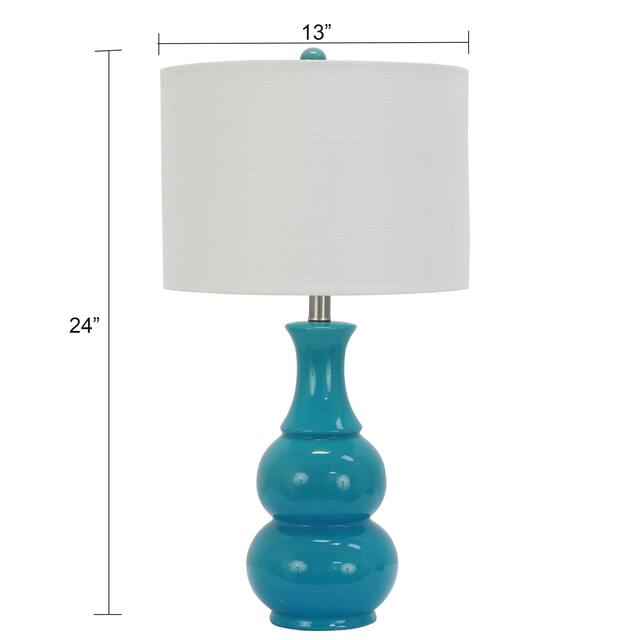 Copper Grove Arans Table Lamp with Off-white Drum Shade (26.5)