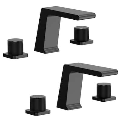 2 Pack, 3 Hole Widespread Bathtub Faucet with High Flow Waterfall Spout