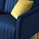 preview thumbnail 15 of 51, 2 Piece Living Room Sofa Set, Velvet Upholstered, Solid Manufactured Frame, Reversible Cushions, Metal Feet, Flared Armrests