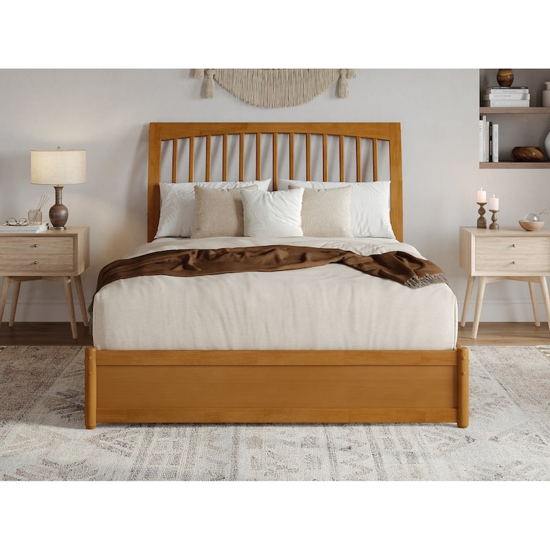 Roslyn Platform Bed with Panel Footboard and Storage Drawers
