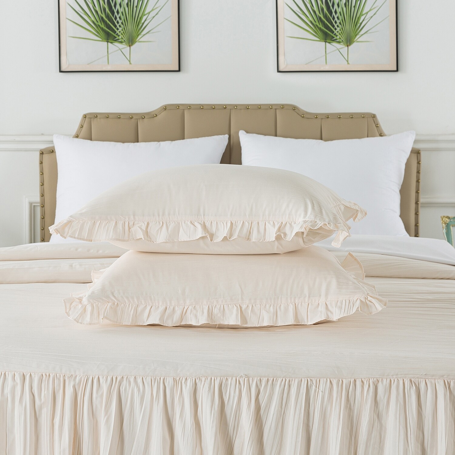 White ruffle skirt bedspread cheap