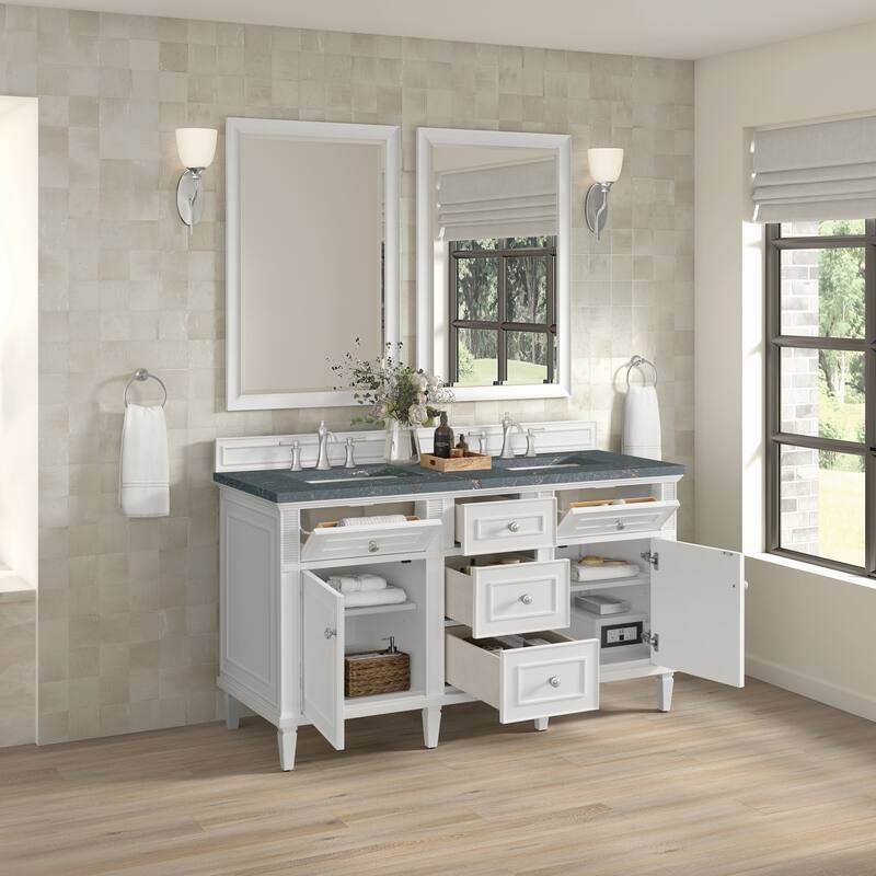 James Martin Vanities 424-V60D-FPBL Lorelai 60" Free Standing Double