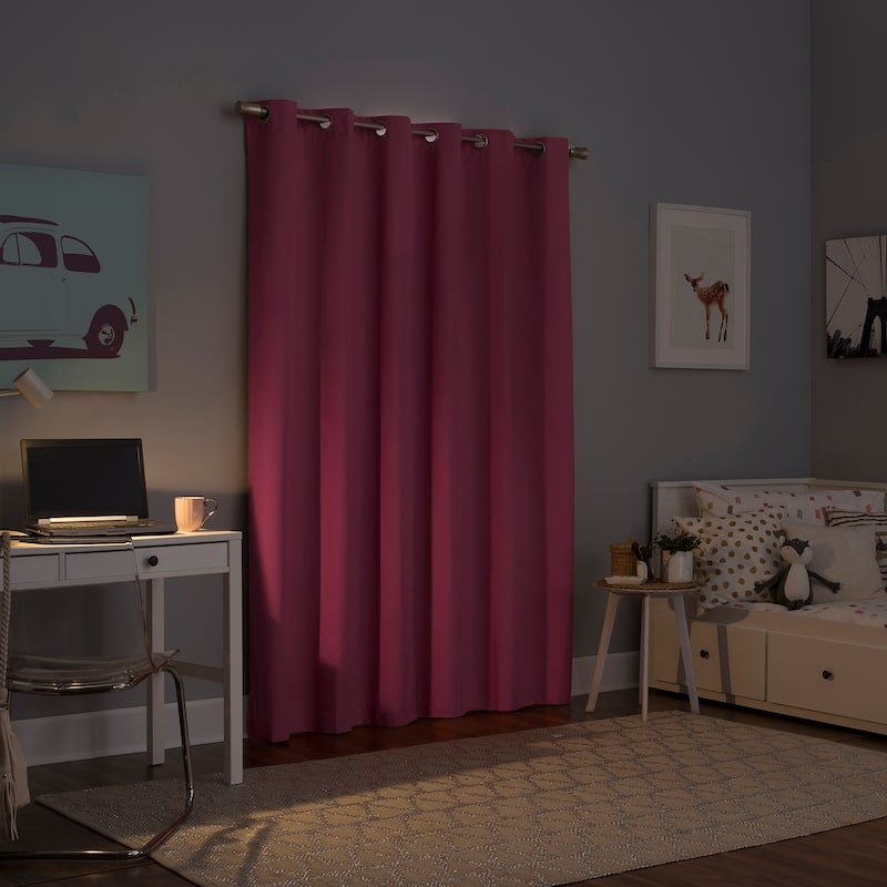 Sun Zero Harper Bright Vibes Total Blackout Grommet Curtain Panel, Single Panel