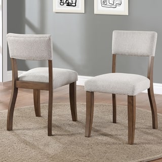 Steve Silver Wade Upholstered Dining Side Chair Set of 2, White