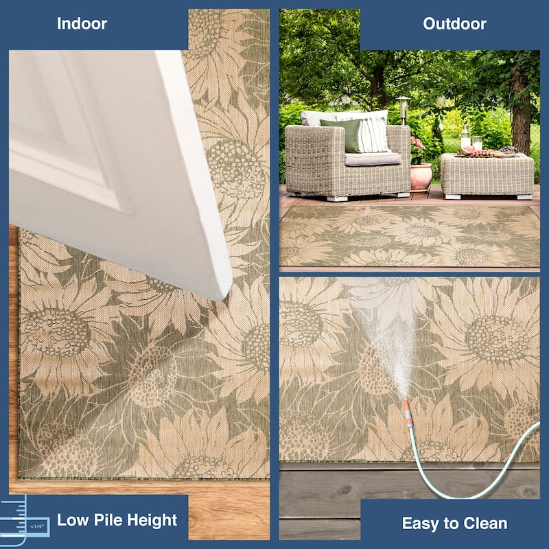Liora Manne Carmel Sunflower Field Indoor/Outdoor Rug