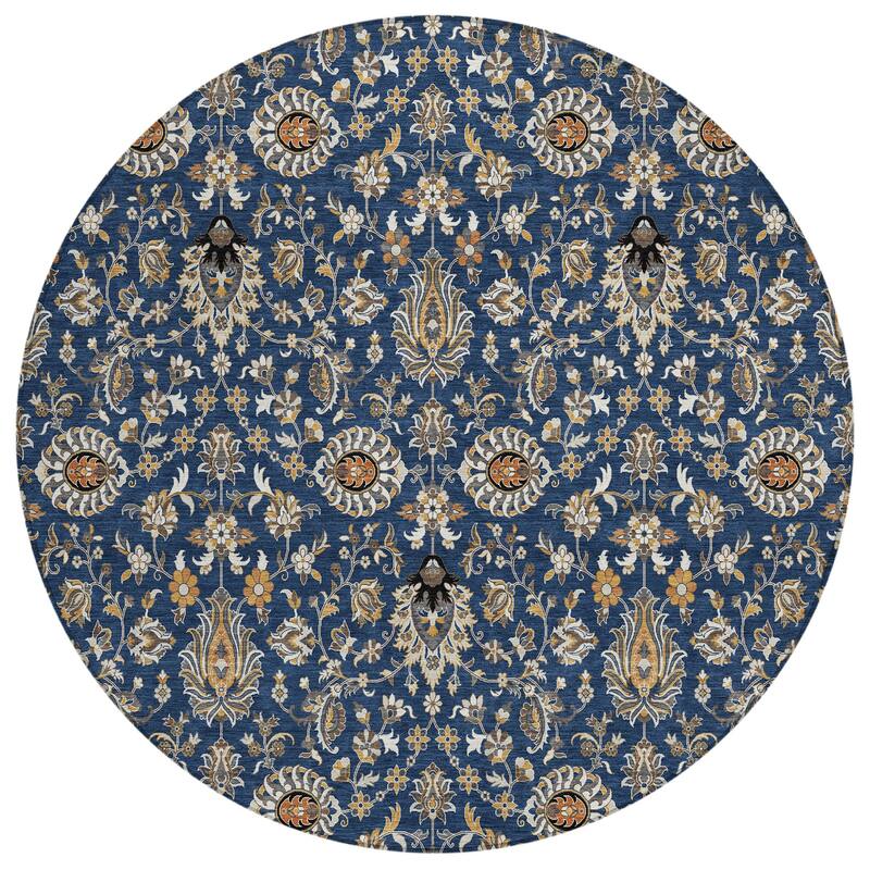 Machine Washable Indoor/Outdoor Traditional Persian Chantille Rug