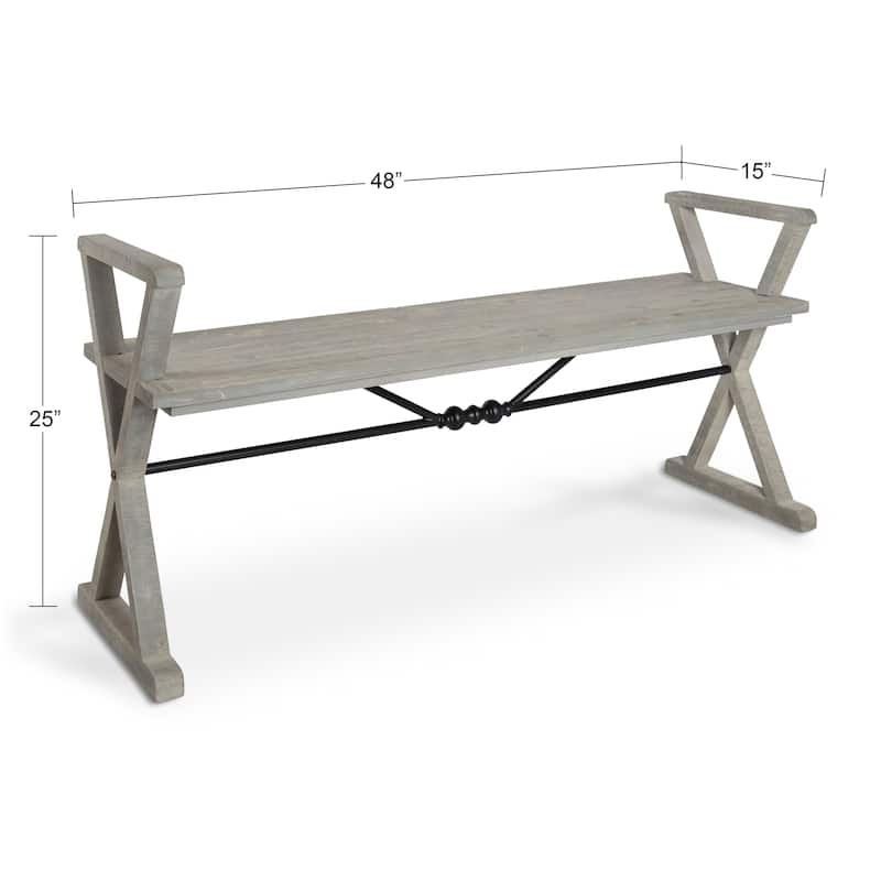 Kate and Laurel Travere Wood Bench