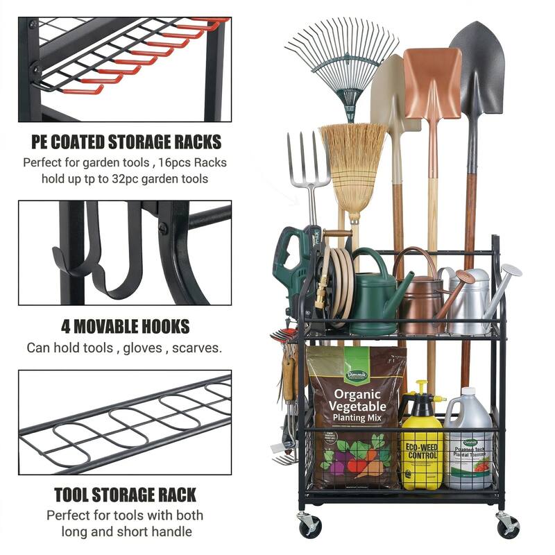 Garden Steel Tools storage Organizer Garden Tool Holders