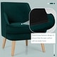 preview thumbnail 34 of 34, Costway Accent Chair Velvet Upholstered Single Sofa with Rubber Wood - 27'' x 25'' x 30''