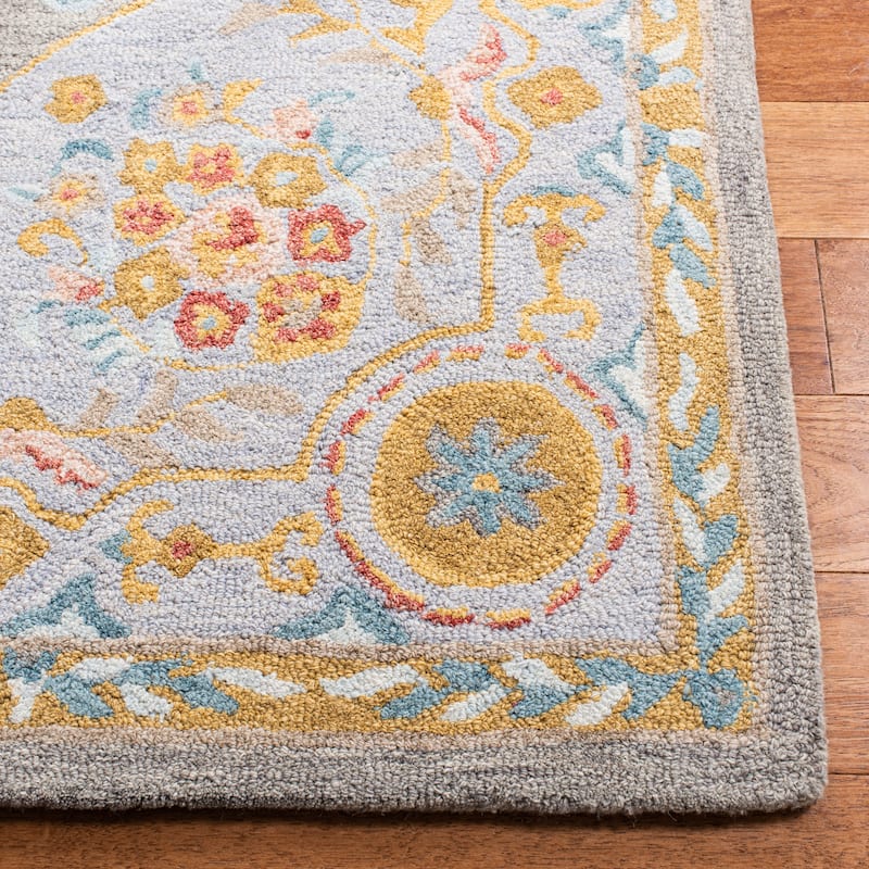 SAFAVIEH Handmade Micro-Loop Anta Modern Wool Rug - 5'
