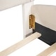 preview thumbnail 11 of 9, Queen Upholstered Platform Bed w/ Bear-shaped Headboard & Pocket,Beige