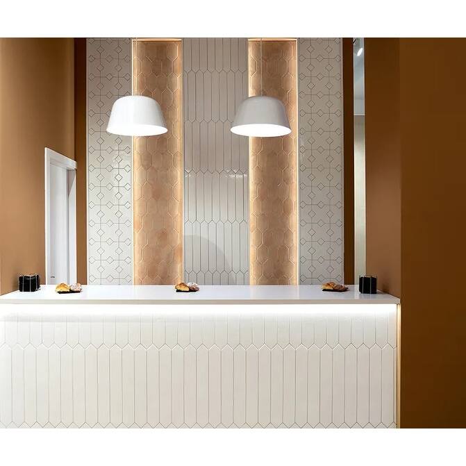 Apollo tile 2" x 2" Terralis Glossy Pearl White Porcelain Tile (0.86 sq ft/case) - 50 Pack