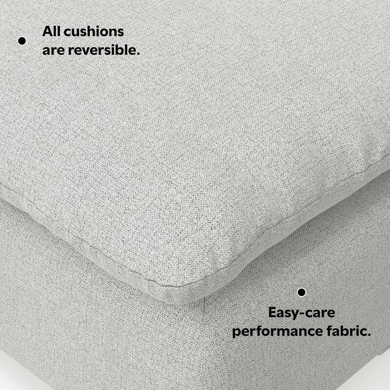WyndenHall Marlee Left-Arm Sofa Module in Velvety Chenille Performance Fabric