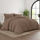 preview thumbnail 4 of 12, Simply Soft Ultra-soft 3-piece Duvet Cover Set Taupe - Full - Queen