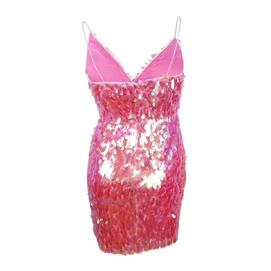 bright pink wrap dress