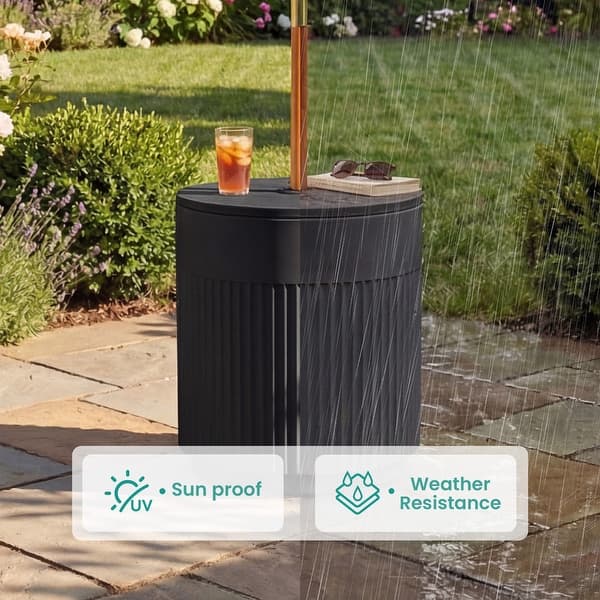 keter patio umbrella base Yaheetech 4-Piece Cantilever Base, 160lbs Weight Capacity, Black evening wine Member's Mark Cement Square Umbrella