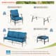 MAISON ARTS 6/7-Piece Patio Conversation Sets, Sofa Set with 2/4 x Single Chairs, 1 x 3-seater Sofa and Coffee Table/Ottomans