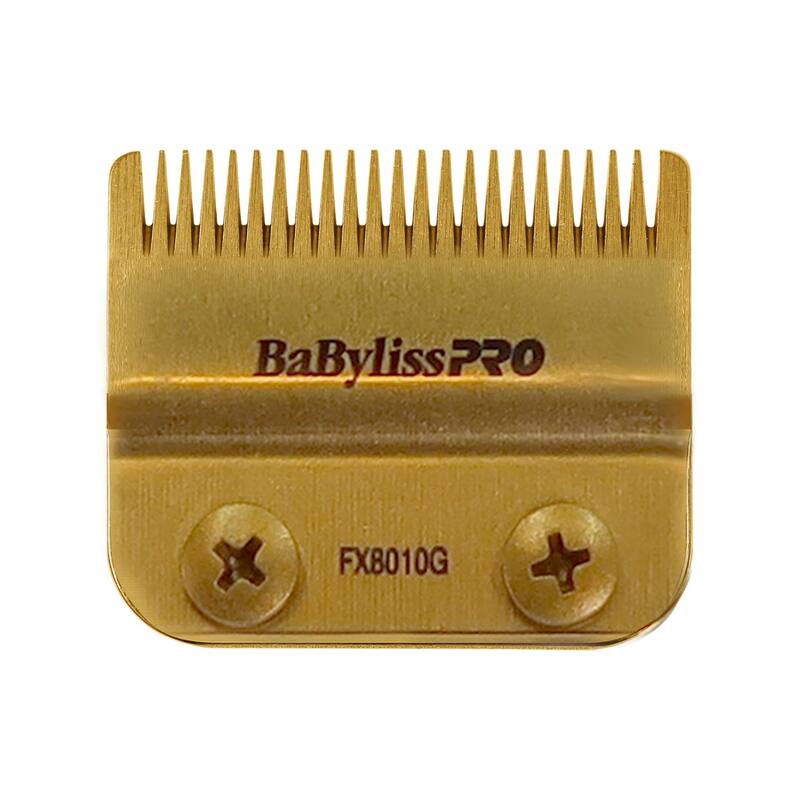 BaByliss Pro Replacement Gold Titanium Fade Blade #FX8010G Fits for FX870, FX825 and FX673 + Fade Brush + 9" Comb